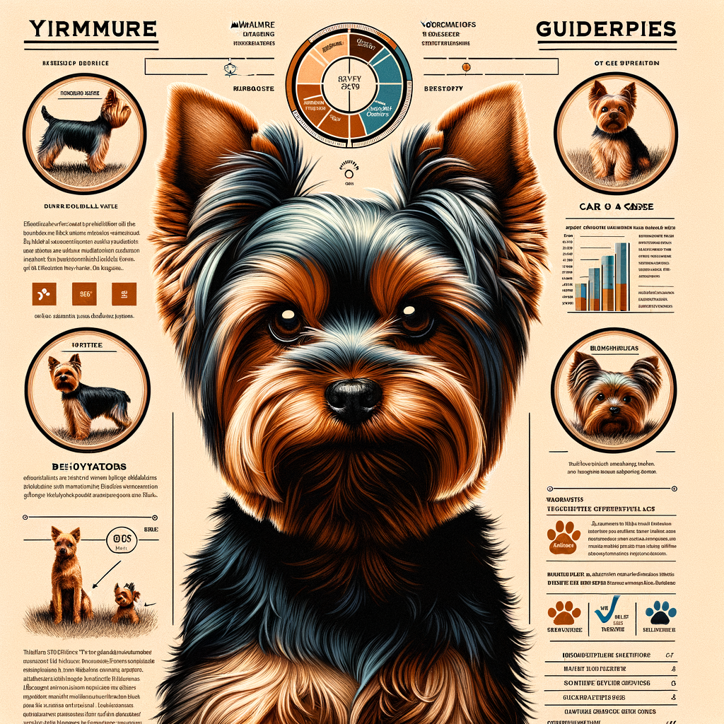 Mighty Yorkshire Terrier showcasing its strong personality and traits, with Yorkshire Terrier breed information, care tips, behavior charts, reflecting the essence of Yorkshire Terrier stories for small but strong dogs.