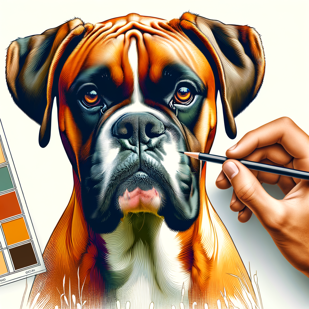 Strong and loyal Boxer breed dog showcasing its muscular physique and characteristic traits in a natural environment, representing Boxer breed information and guide for understanding this loyal pet.